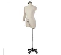 Pinnable Female Sewing Mannequin Torso Body with Soft Arm&Stand,Adjustable Women Manikin Dress Form Tailor Dressmakers Dummy Mannequin on Wheels Interesting, Large, Black