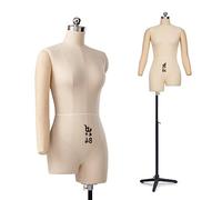 Pinnable Mannequin for Clothes Design/Making, Sewing Dress Form Female with Arms, Tripod Stand and Cover, for Adult Women Elderly Big Beginners (Color : White, Size : Model 86)