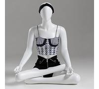 Pinnable Mannequin Full-Body Mannequins,Yoga Pose Torso,Clothing Display Sport Dress Form Stand, for Market Shop (Style 1)