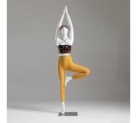 Pinnable Mannequin Full-Body Mannequins,Yoga Pose Torso,Clothing Display Sport Dress Form Stand, for Market Shop (Style 2)