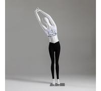 Pinnable Mannequin Full-Body Mannequins,Yoga Pose Torso,Clothing Display Sport Dress Form Stand, for Market Shop (Style 4)
