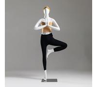 Pinnable Mannequin Full-Body Mannequins,Yoga Pose Torso,Clothing Display Sport Dress Form Stand, for Market Shop (Style 3)