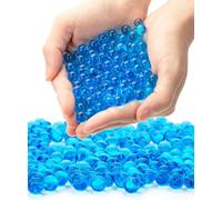 PINNACLE DYNAMICS Blue Water Beads - 20,000 Pcs (100+ Grams) - 16mm - Biodegradable Gel Soil Beads - Decorative Water Balls for Stress Relief - Crystal Gel Balls as Vase Filler