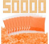 PINNACLE DYNAMICS Gel Blaster Ammo - 50,000 Rounds 7-8 mm (5 Packs) - Gel Splatter Bullets for Electric Gel Blaster Gun - Gel Gun Ammo Refill for Teenagers and Adults - Premium Gift Packaging - Orange