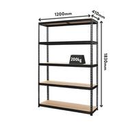 Pinnacle Heavy Duty Garage Utility Shelving Unit, 5-Tier Mdf Storage Shelves With 1000Kg Load Capacity, Adjustable, Extra Wide Large 120Cm