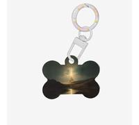 Pinnacle of High Light Printed Acrylic Bone-Shaped Pet Tag with Colorful Chain and Lovely Pet Identification Tag.