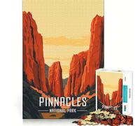 Pinnacles National Park Poster 1000 Piece Jigsaw Puzzles for Adults Jigsaw Mind Puzzle Mind Calm Art Assembly Unique Gift (50x75cm)