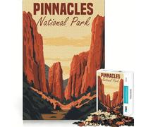Pinnacles National Park Poster Teenager Jigsaw Puzzles 1000 Pieces Mind Puzzle Casual Relax Image Assembly Heartfelt Gift (38x52cm)