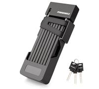 PINNAMAX Foldable Bike Lock - Compact Folding Bicycle Lock with 3 Keys - Frame Mount Anti-Theft Locks for E-Bike, Motorcycle, Scooter, Bicycle, Door, Gate