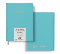 Pinnora A5 Sky Blue Academic Diary 2025-2026 Week to View, Hard Cover, August - July Dated Academic Planner, Ideal Student & Teacher Planner 2025-26, University, Revision, Study, To-Do Lists