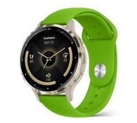 PinnWaa 18mm Silicone Watch Straps Compatible with Garmin Venu 4/3S 41mm/Forerunner 265S/255S/255S Music, Soft Sport Waterproof Replacement Wristband Watch Band, Women Men for Vivoactive 4S - Green