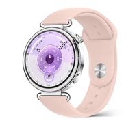 PinnWaa 18mm Silicone Watch Straps Compatible with Huawei Watch GT 6 41mm/Watch 5 42mm/GT 5 Pro 42mm/GT 5 41mm/GT 4 41mm, Soft Sport Waterproof Replacement Wristband Watch Band for Women Men - Pink