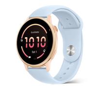 PinnWaa 20mm Silicone Watch Straps Compatible with Garmin Approach J1/Forerunner 570 42mm/165/165 Music/Approach S50/S44, Soft Sport Waterproof Wristband, Watch Band for Vivoactive 6/5 - Light blue