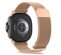 PinnWaa Magnetic Watch Band for Samsung Galaxy Watch 8 40mm 44mm/8 Classic 46mm, Mesh Woven Quick Release Watch Straps, Magnetic Clasp Adjustable Metal, Replacement Strap for Women Men - Rose gold