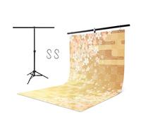 Pino Studio Photography Background Sheet - Kimono Sakura Gold(with Stand)