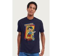 Pinocchio Men's DisneyJiminy Cricket In Palm Paint T-Shirt in Navy | Size: Small Pinocchio Navy S