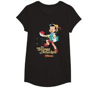 Pinocchio No Strings T-Shirt, Girls, Black, X-Small