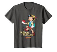 Pinocchio No Strings T-Shirt, Youth, Asphalt Grey, Small