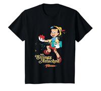 Pinocchio No Strings T-Shirt, Youth, Black, Small