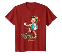 Pinocchio No Strings T-Shirt, Youth, Cranberry Red, Small