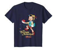 Pinocchio No Strings T-Shirt, Youth, Navy Blue, Small