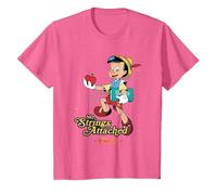 Pinocchio No Strings T-Shirt, Youth, Pink Heather, Large