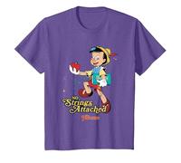 Pinocchio No Strings T-Shirt, Youth, Purple Heather, Large