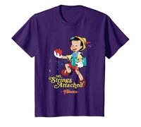 Pinocchio No Strings T-Shirt, Youth, Purple, X-Small
