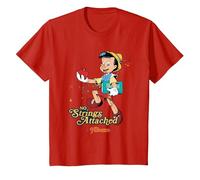 Pinocchio No Strings T-Shirt, Youth, Red, Medium