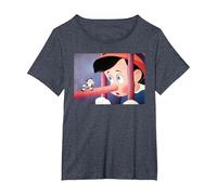 Pinocchio Nose Still T-Shirt, Women's Plus, Heather Blue, 5X