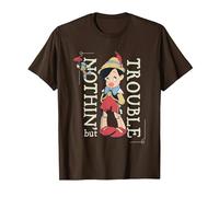 Pinocchio Nothing But Trouble T-Shirt, Men, Brown, Small