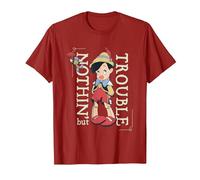 Pinocchio Nothing But Trouble T-Shirt, Men, Cranberry Red, Large