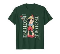 Pinocchio Nothing But Trouble T-Shirt, Men, Dark Green, X-Large