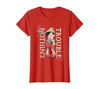 Pinocchio Nothing But Trouble T-Shirt, Women, Red, X-Small