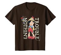 Pinocchio Nothing But Trouble T-Shirt, Youth, Brown, 2T