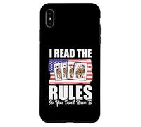Pinochle Read Rules USA American Flag Patriotic Case for iPhone XS Max