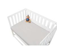 Pinolino Jersey Fitted Sheet for Add-On-Bed Cradle and Pram (Grey, Pack of 2)