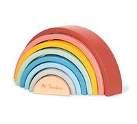 Pinolino Ruby Wooden Rainbow Motor Skills Toy, 8 Pieces, Colourful Lacquer