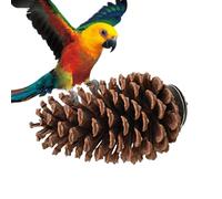 Pinone Bird Rest - Real Wood Stand with Claw Conditioning Stick | Natural Parrot Perch with Chewing Pleasure, Bird Play Field Accessory