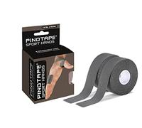 Pinotape Sports Tape - For Hands - Dark Grey - 2 x 5 m x 2.5 cm - Waterproof Kinesio Tape - Extra Strong Hold - Latex-Free - Very Good Skin Compatibility (1 Pack of 2 Tapes)