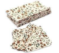 PINOWU Reusable Paper Towels Cotton Cloths (12pcs), Absorbent Kitchen Dishcloths (25x25cm) Washable Paperless Towels Zero Waste Alternative Napkins for Kitchen Household