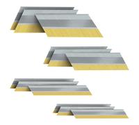 PINOZE 15 Gauge DA Angled Finish Nails, 34-Degree, 1200-Pack (64mm, 50mm, 38mm, 32mm 300 Per Sizes), Galvanized Assorted Size Project Pack, for Pneumatic, Electric Angled Finish Nailer Gun