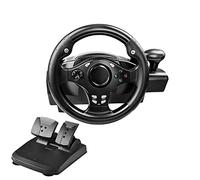PinPle Dual-motor Racing Wheel, 270 Degree Rotation Steering Wheel for PS3/PS4/XBOX ONE/XBOX 360/NS SWITCH/PC/Android, With Pedals, Gear Shifter Black