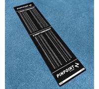 PINPOINT Darts Checkout Mat | Official Throw-Line & 2-/3-Dart Checkout Chart - Premium Polyester Surface with Non-Slip Rubber Base - Full-Length Floor Mat 240 × 60 cm for Home, Pub or Club Use