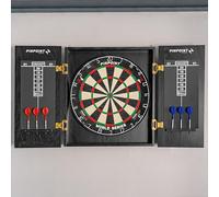 PINPOINT Wall-Mounted Darts Cabinet - Premium MDF Dartboard Cabinet with Professional Sisal Dartboard Options - Ideal for Home, Game Rooms & Social Clubs (Cabinet + Classic DartBoard)