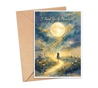 PinPop56 I Found You By Moonlight Card - Her Seeing Moonlight Romance Anniversary Card Gift For Soulmate And Girlfriend - Mysterious Night Anniversary - Greeting Cards