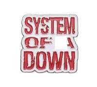 Pinposni System Of A Down Enamel Lapel Pins Red Against Systems Of Oppression And Violence Badge Brooch For Backpacks, Metal Stainless Steel, no gemstone