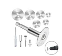 Pinpulux 1/4" Hex Shank Rotary Drill Saw Blade Set HSS Cutting Discs Mini Circular Saw for Wood Soft Metal Junior Hacksaw Blades for Worx Dremel Metal Cutting Discs