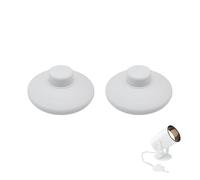 Pinpulux 2 Pcs Round Lamp Switch Inline Light Switch for Lamps Foot or Hand Operated Press 250V 2A 125V 3A Step ON OFF Push Button for 2 Core Round Cable 69mm Diameter Replacement Parts White