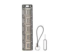 PinQiongZhe Compact SIM Card Storage Organizer, SIM Card case, Holds up to 10 Nano SIM Cards, Comes with a Lanyard and Card pin